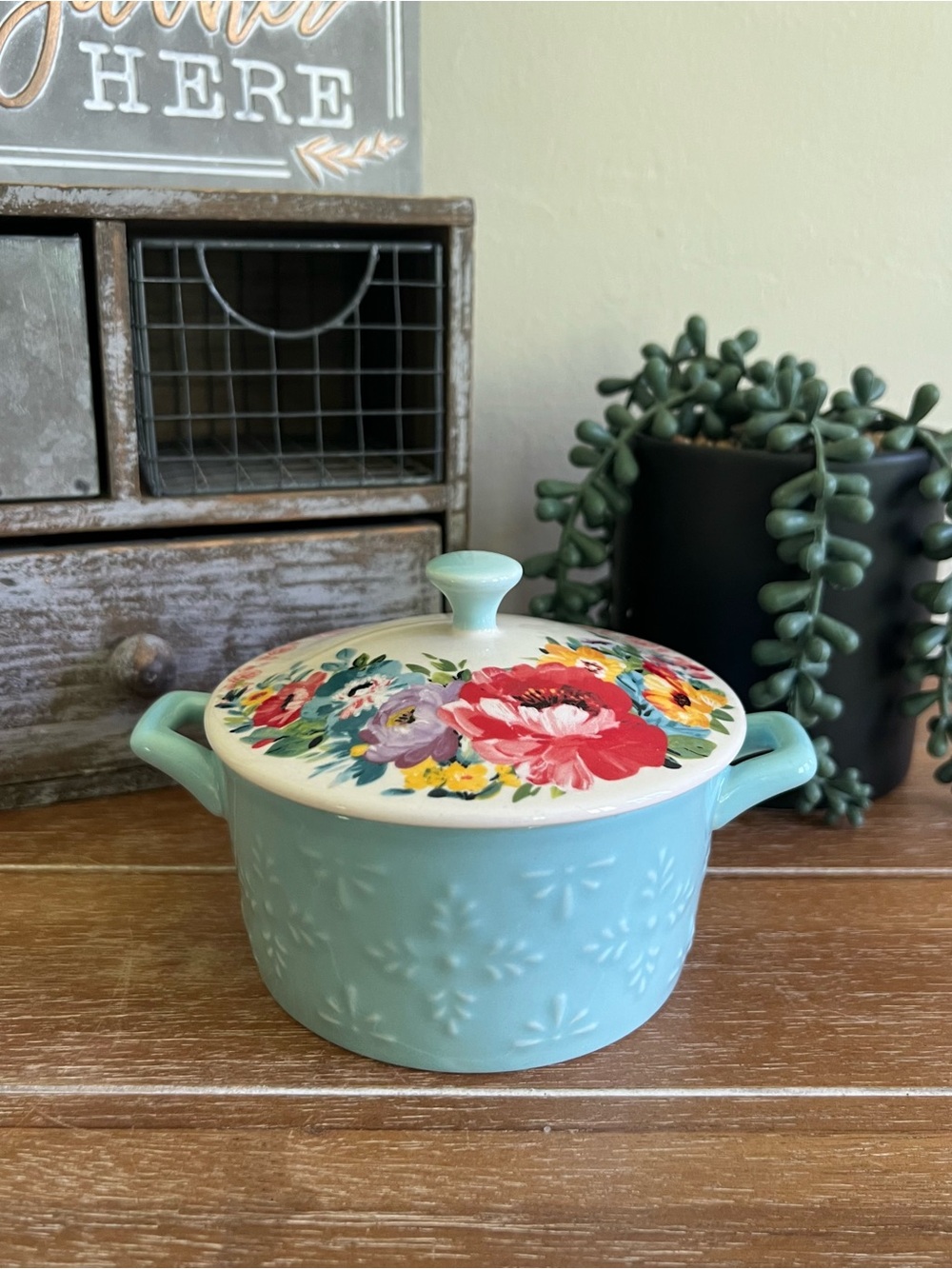 Pioneer Woman Sweet Romance Blue Mini Casserole